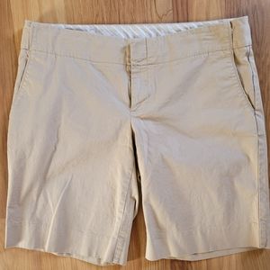 GAP Womens Khaki Beige 10" Inseam Stretch Chino Walking Shorts Size 8